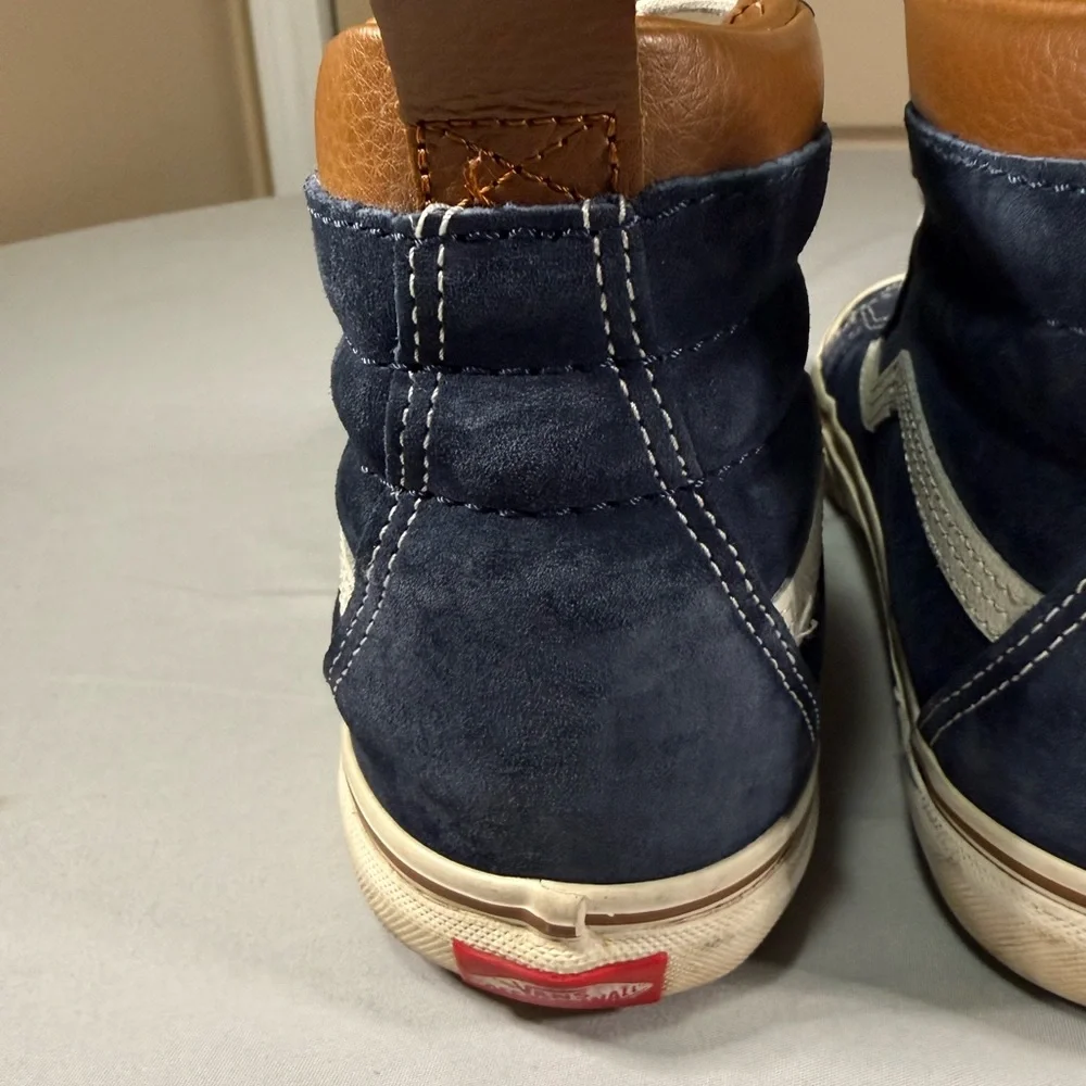 Vans Sk8-Hi MTE Men’s 9 Navy Suede Fleece Lined Boots Y2K Skater Wear‎